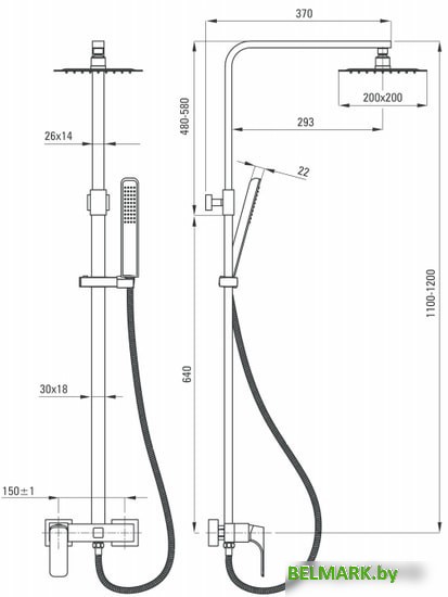 Душевая система Deante Hiacynt Bianco NAC A1QM - фото2