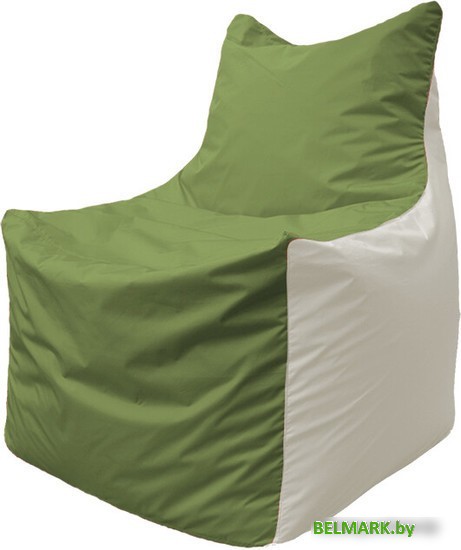 Кресло-мешок Flagman Фокс Ф2.1-231 (оливковый/белый) - фото