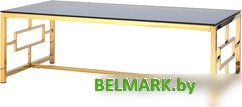 Журнальный столик Stool Group Бруклин 120x60 ECT-013-TG-SK (стекло Smoke/сталь золото) - фото