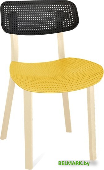 Стул Sheffilton SHT-S85 (черный/желтый/бежевый) - фото