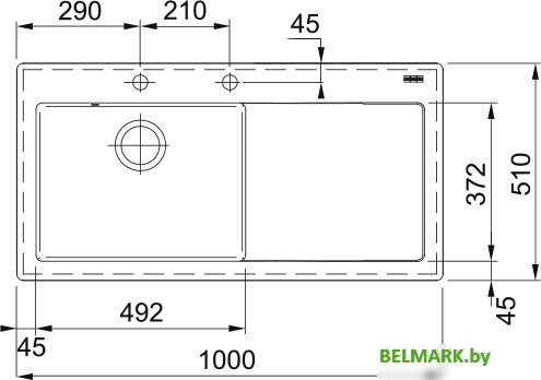 Кухонная мойка Franke Mythos MTK 611-100 124.0442.539 (матовый антрацит) - фото2