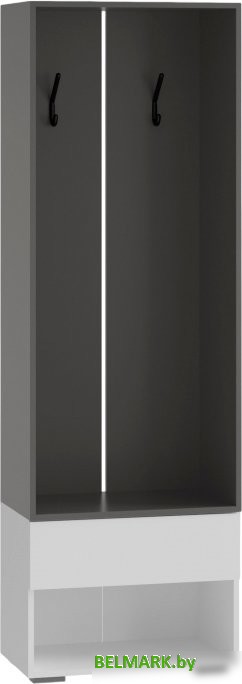 Тумба для обуви Woodville Роут 0.6 м 615371 (белый/графит) - фото