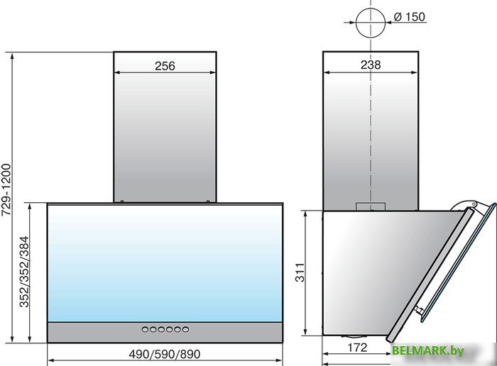 Кухонная вытяжка Elikor Рубин S4 60П-700-Э4Д (перламутр) - фото2