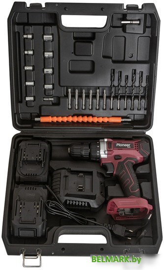 Дрель-шуруповерт Pioneer CD-M2012C-USP (с 2-мя АКБ, кейс, оснастка) - фото