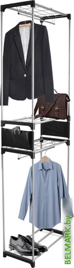 Стойка для одежды Sheffilton SHT-WR11 932289 (черный/хром лак/черный) - фото