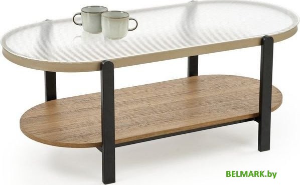 Журнальный столик Halmar Kamala (натуральный/черный) - фото