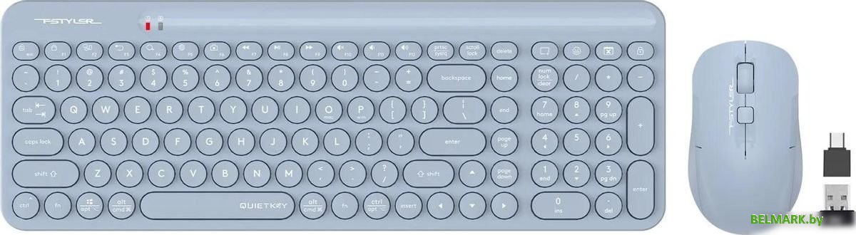 Офисный набор A4Tech Fstyler FG3300 Air2 (синий) - фото2