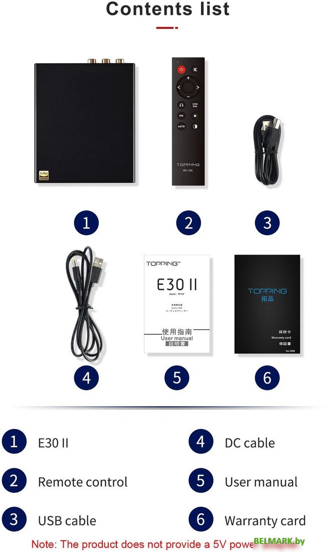 Цифро-аналоговый преобразователь Topping E30 II (черный) - фото2