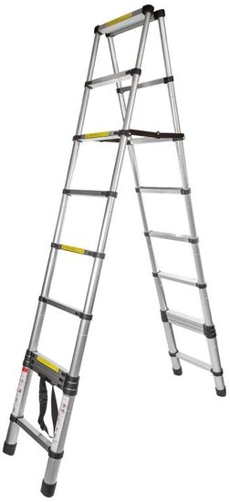 Лестница-стремянка ForceKraft BL-TA290 (2x9 ступеней) - фото
