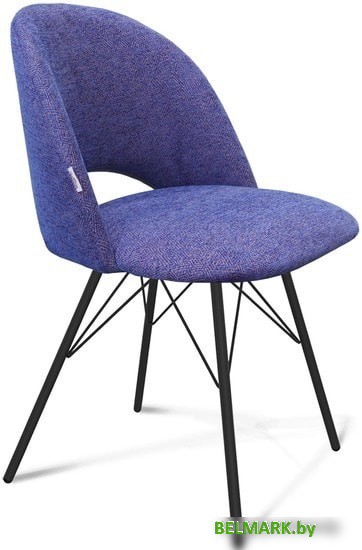 Стул Sheffilton SHT-ST34/S37 (синий мираж/чёрный муар) - фото