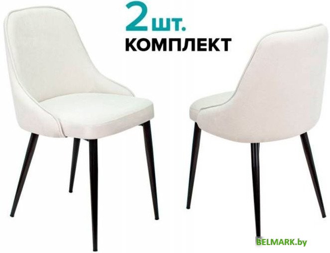 Стул Бюрократ KF-5 2 шт (молчный Velvet 20/черный) - фото