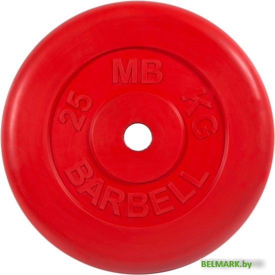 Диск MB Barbell Стандарт 26 мм (1x25 кг, красный) - фото