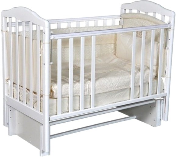Классическая детская кроватка Антел Алита-3/5 (белый) - фото2