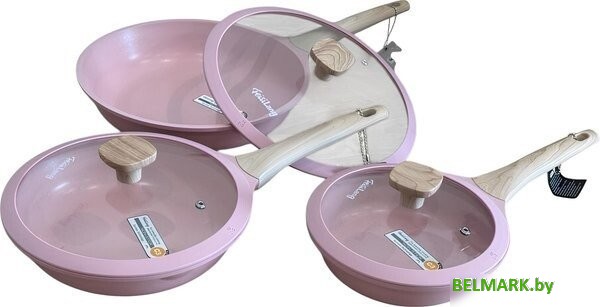 Набор сковород FeisiLang FL-S006YZ Pink - фото