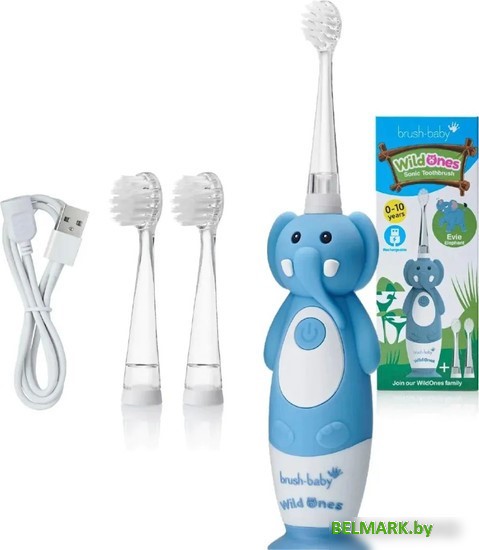 Электрическая зубная щетка Brush-Baby WildOnes Elephant - фото