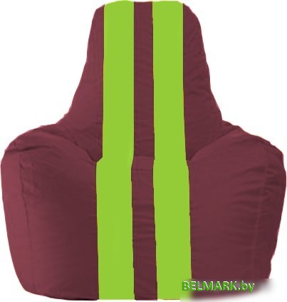 Кресло-мешок Flagman Спортинг С1.1-305 (бордовый/салатовый) - фото