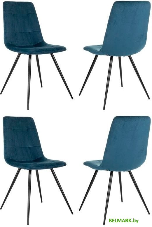 Стул Бюрократ CH-K1 4 шт (синий Holland 58/черный) - фото