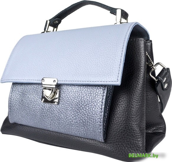 Женская сумка Carlo Gattini Classico Agliano 8036-01 (черный/голубой) - фото