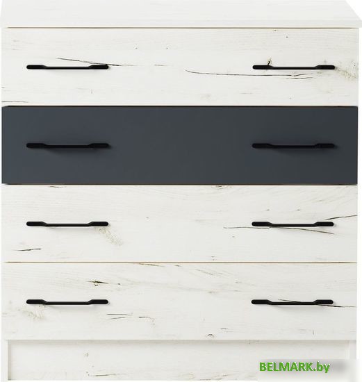 Комод Памир Беатрис К800 (крафт белый/антрацит) - фото2