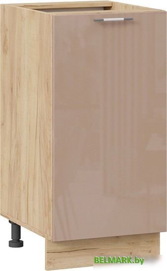 Шкаф напольный Трия Весна 1Н4 (дуб крафт золотой/кофе с молоком) - фото