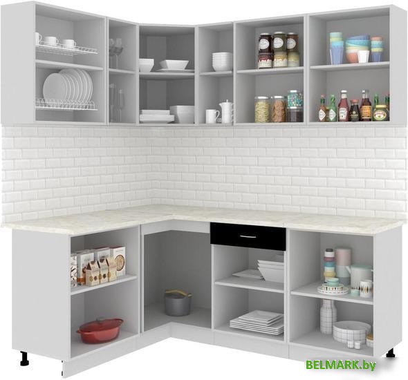 Угловая кухня Кортекс-мебель Корнелия Экстра 1.5x2.1м (дуб сонома/марсель) - фото2