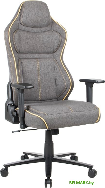 Игровое (геймерское) кресло CHAIRMAN CH31 (ткань, темно-серый/желтый кант) - фото