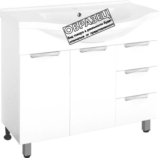 Style Line Тумба под умывальник Жасмин 90 3 ящика (для классической раковины) - фото