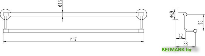 Держатель для полотенца Ledeme L1709 - фото2