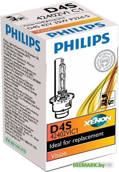 Ксеноновая лампа Philips D4S Xenon Vision 1шт [42402VIC1] - фото