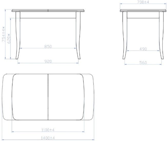 Кухонный стол Мебель-класс Виртус (серый) - фото2