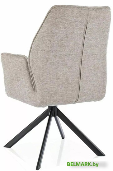 Стул с подлокотниками Signal Hugo Brego 31 (светло-бежевый/черный) - фото2