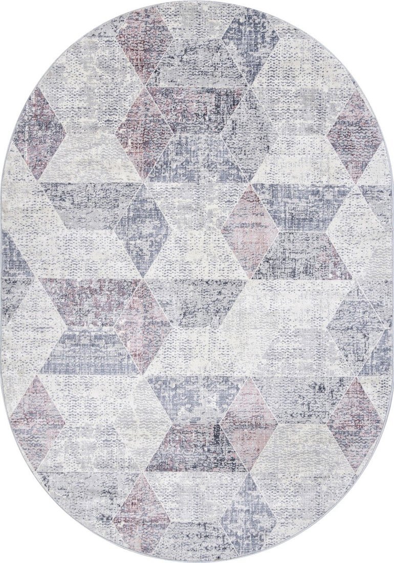 Ковер для жилой комнаты Merinos Zumma F257-OVAL-PINK (1.6х2.3) - фото