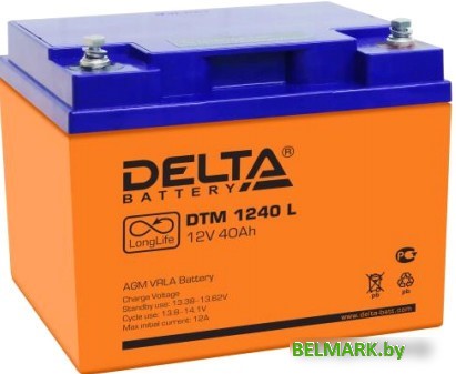 Аккумулятор для ИБП Delta DTM 1240 L (12В/40 А·ч) - фото