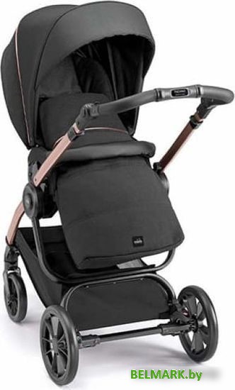 Универсальная коляска CAM Posh (2 в 1, черный/рама розовое золото) - фото2
