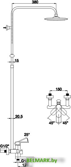 Душевая система Kaiser Arena 36182 - фото2