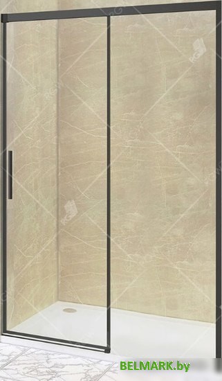 Душевая дверь RGW LE-12B 130 (черный/прозрачное стекло) - фото