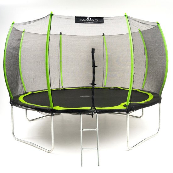 Батут Calviano Outside Master Green 374 см - 12ft (внешняя сетка, с лестницей) - фото2