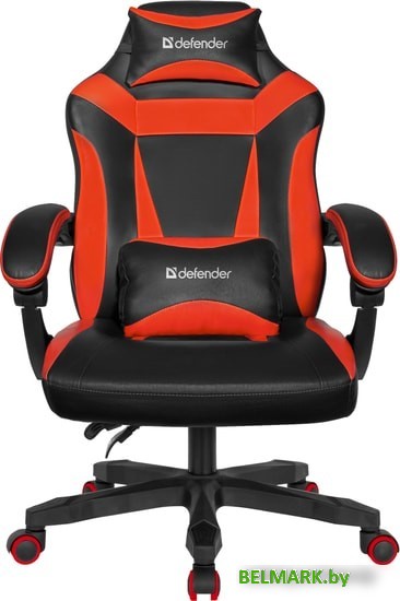 Кресло Defender Master (черный/красный) - фото2