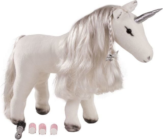 Аксессуар Gotz Единорог Агат с аксессуарами для гривы 3402631 (белый) - фото