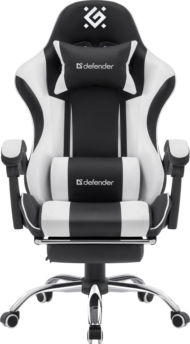 Игровое (геймерское) кресло Defender Tios (черный/белый) - фото2