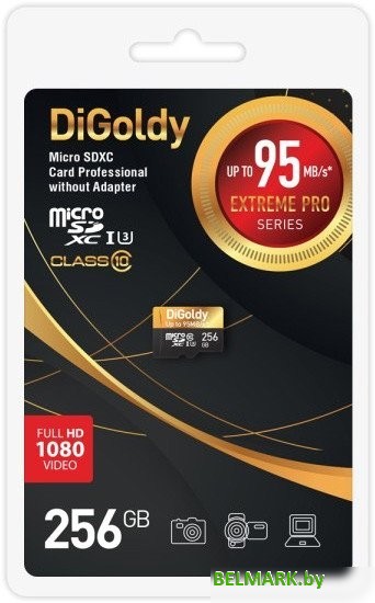 Карта памяти DiGoldy Extreme Pro microSDXC 256GB DG256GCSDXC10UHS-1-ElU3 W - фото