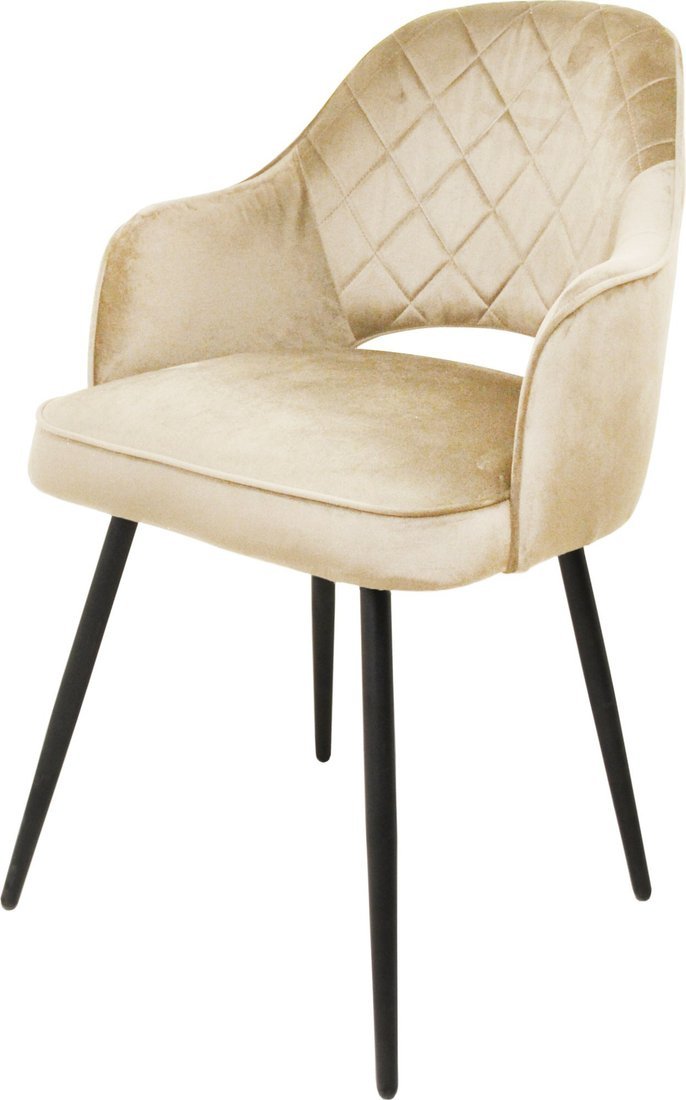 Мирабелла Оксфорд Велюр (кремовый/черный) - фото