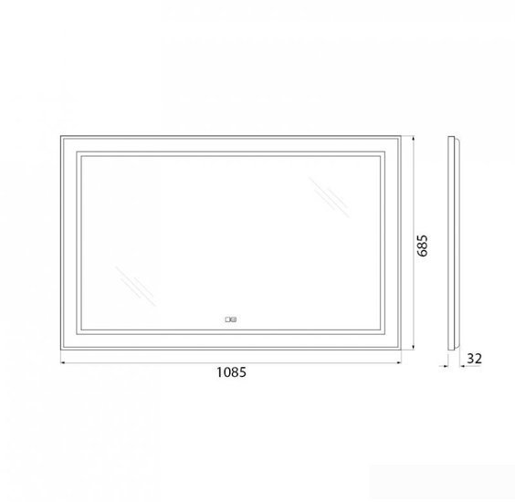 Зеркало BelBagno SPC-KRAFT-1085-685-TCH-WARM - фото2