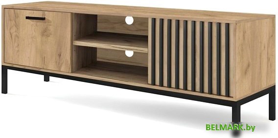 Тумба Halmar Lamino RTV-1 (дуб крафт/черный) - фото