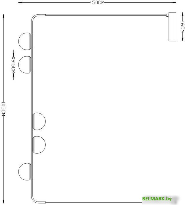 Подвесная люстра Arte Lamp Poplar A2174SP-5BK - фото