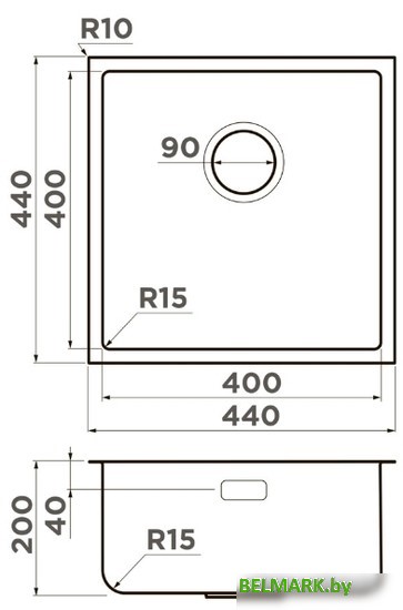 Кухонная мойка Omoikiri Tadzava 44-U/I Ultra 15 IN (нержавеющая сталь) - фото2