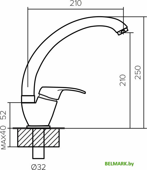 Смеситель Polygran Денеб (космос 316) - фото2