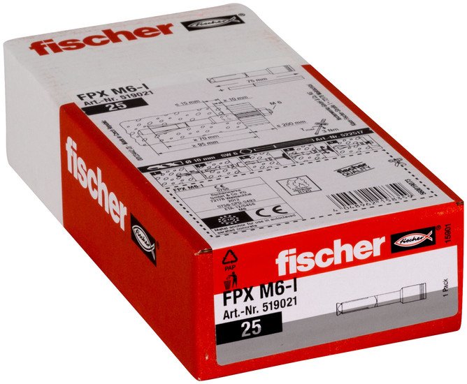 Анкерный болт Fischer FPX M6-I 519021 (25 шт) - фото2