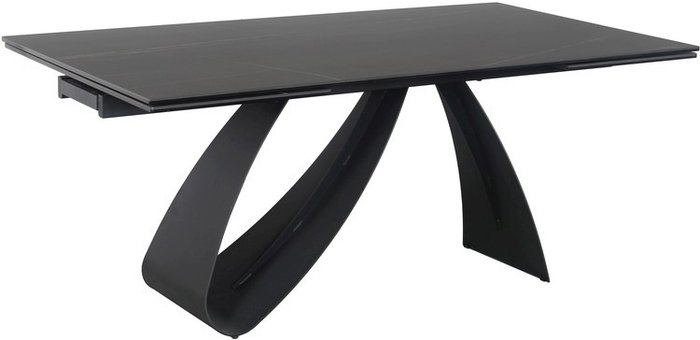 Кухонный стол Signal Diuna DIUNACC160 (черный мрамор сахар нуар/черный мат) - фото