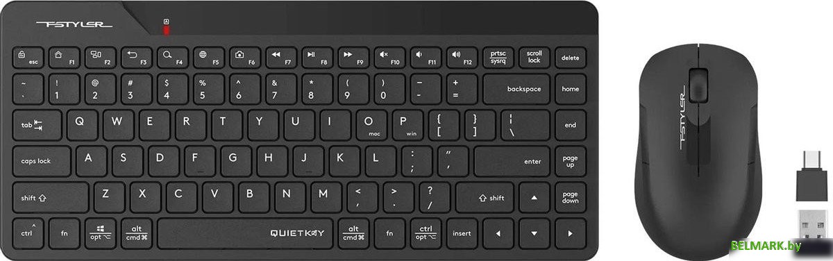 Офисный набор A4Tech Fstyler FG2200 Air2 (черный) - фото2